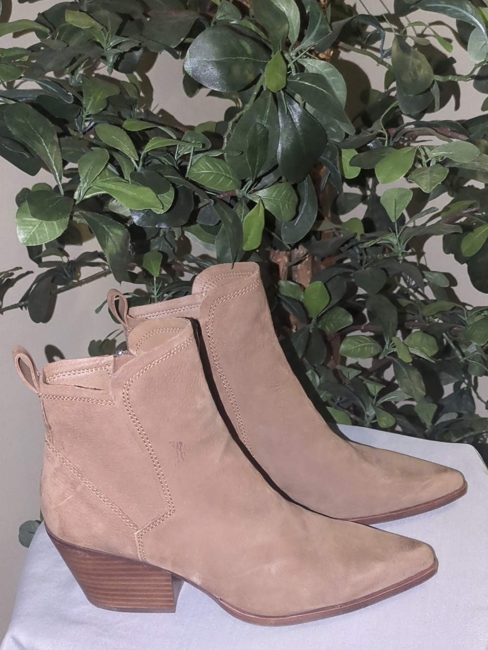 Dolce Vita Suede Ankle Boots - Tan
